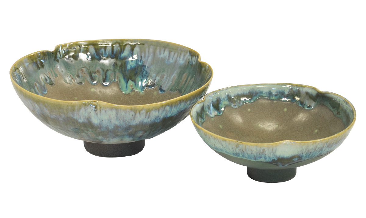 Ceramic Jade Bowls Plum Perfect